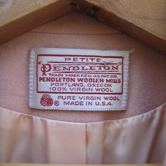 Vintage 80's Pendleton Pale Pink Blazer - Picture 6 of 6